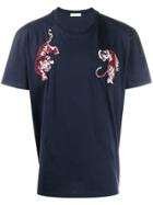 Valentino Tiger Embroidered T-shirt - Blue