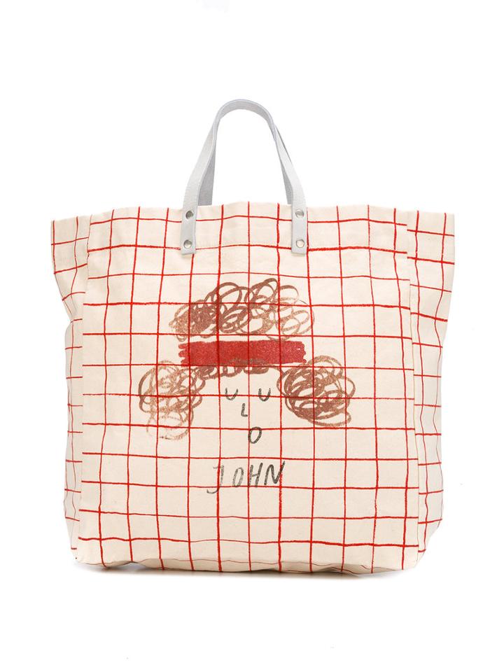 Bobo Choses Checked Tote Bag, Girl's, Nude/neutrals