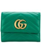 Gucci Gg Marmont Matelassé Wallet - Green