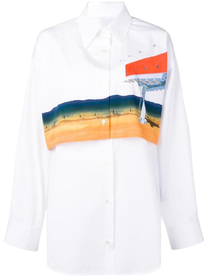 Calvin Klein 205w39nyc Printed Layer Shirt - White