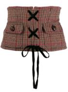 Miu Miu Checked Corset - Red