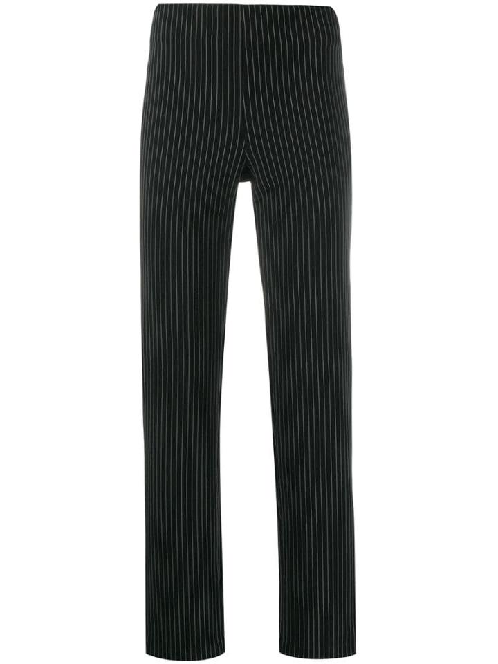 Dolce & Gabbana Pre-owned 1990's Pinstriped Straight Trousers - Black