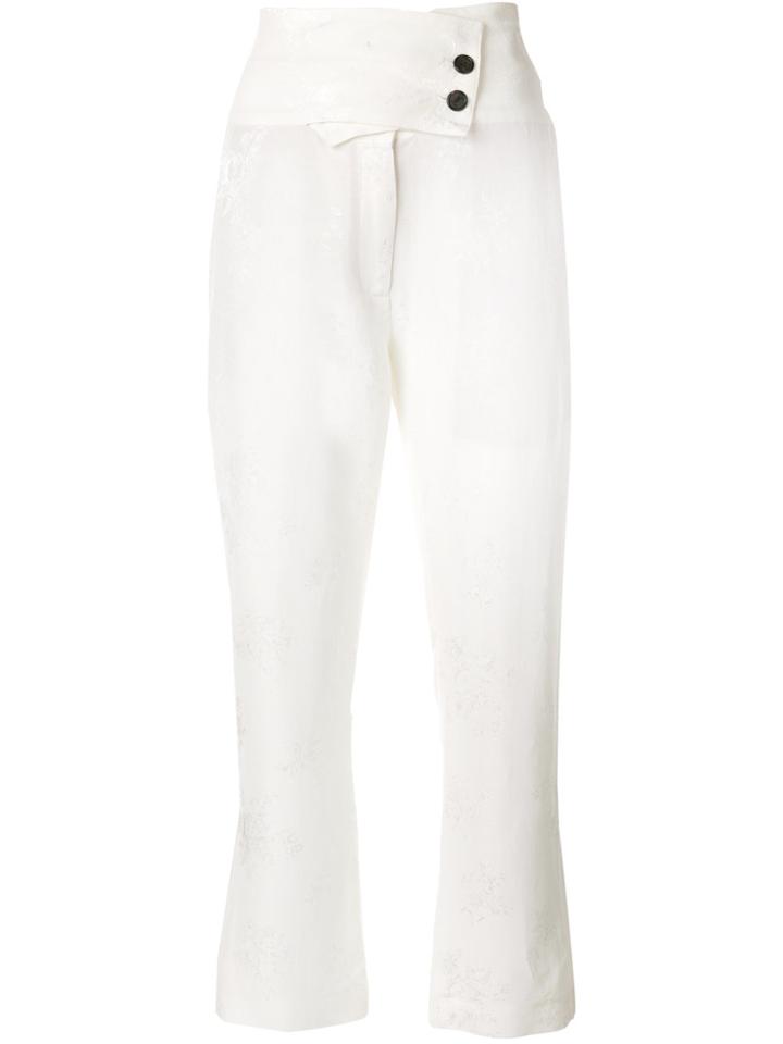 Ann Demeulemeester Double Button Trousers - White