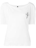 Unravel Project - Ribs Print T-shirt - Women - Cotton - Xs, White, Cotton