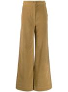 Katharine Hamnett London High Rise Palazzo Trousers - Brown