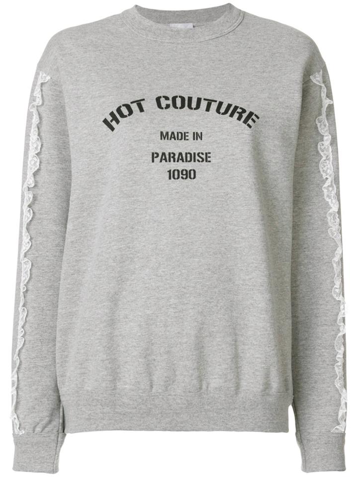 Brognano Frill Trim Sweatshirt - Grey