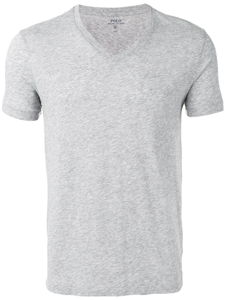 Polo Ralph Lauren V-neck T-shirt, Men's, Size: Small, Grey, Cotton/polyester