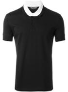 Neil Barrett Contrast Collar Polo Shirt, Men's, Size: Xl, Black, Cotton