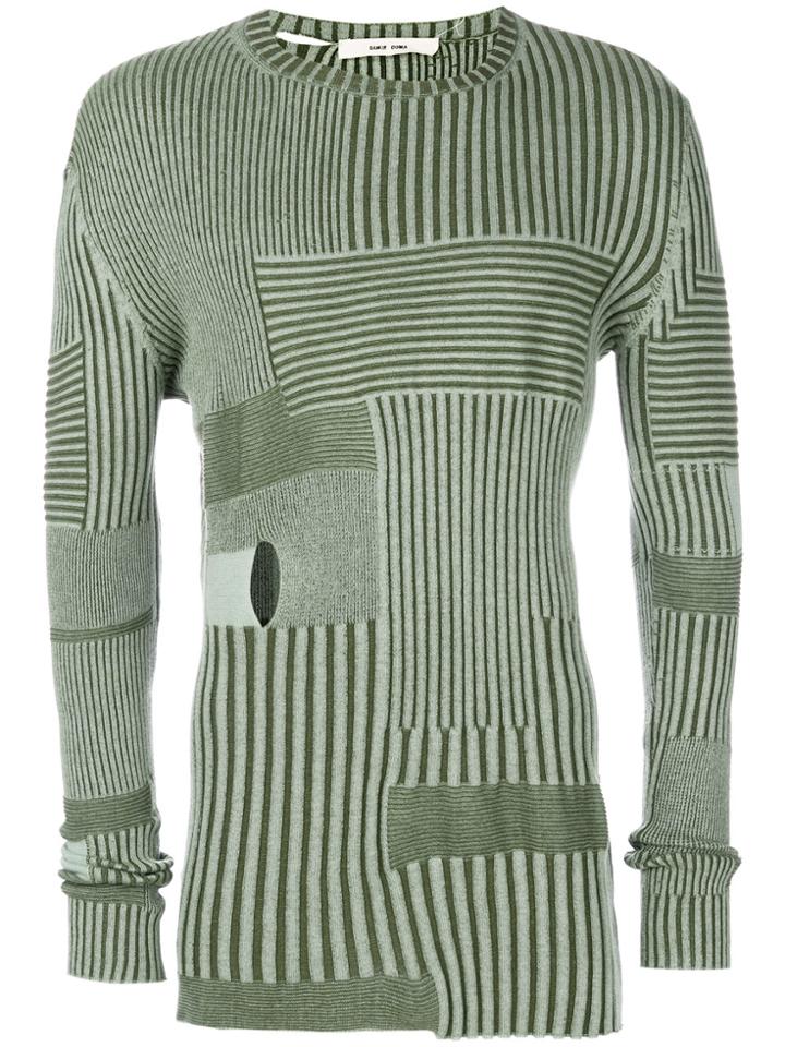 Damir Doma Striped Jumper - Green