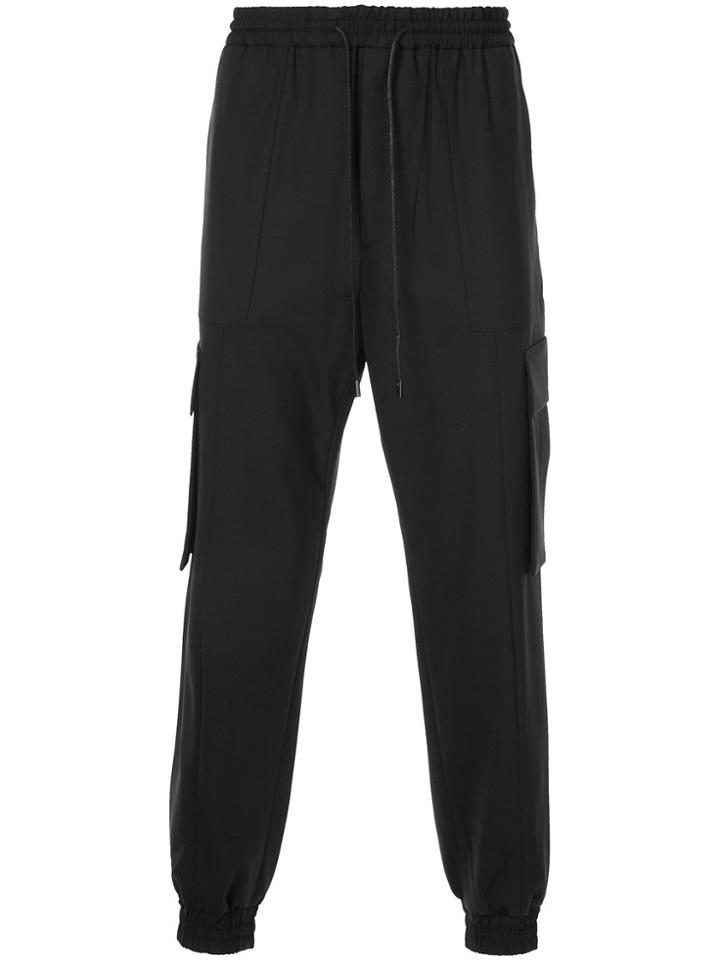 Juun.j Drawstring-waist Trousers - Black