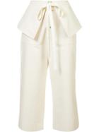 Rosie Assoulin Waist-tie Trousers, Women's, Size: 2, White, Cotton