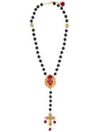 Dolce & Gabbana Sacred Heart Rosary Necklace - Metallic