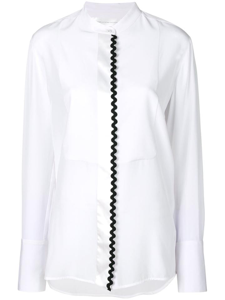 Victoria Victoria Beckham Band Collar Shirt - White
