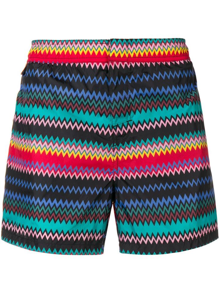 Missoni Mare Zig Zag Print Swim Shorts - Blue