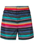 Missoni Mare Zig Zag Print Swim Shorts - Blue