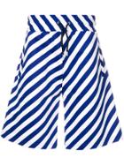 Kenzo Diagonal Stripe Track Shorts - Blue
