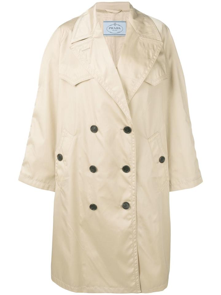 Prada Oversized Trench Coat - Neutrals