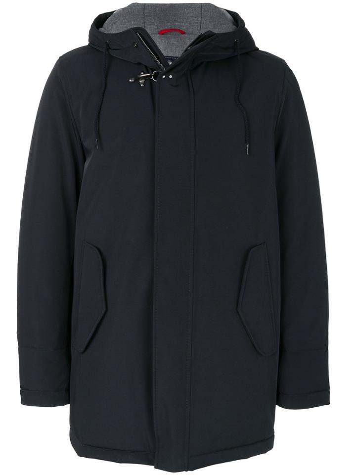 Fay Padded Long Jacket - Blue