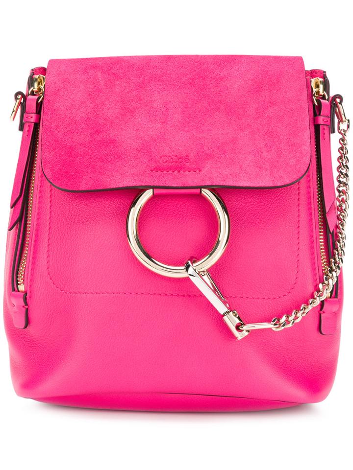 Chloé Faye Small Backpack - Pink & Purple