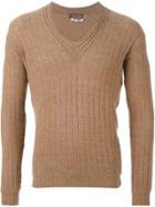 Yves Saint Laurent Vintage Knitted V Neck Pullover - Nude & Neutrals