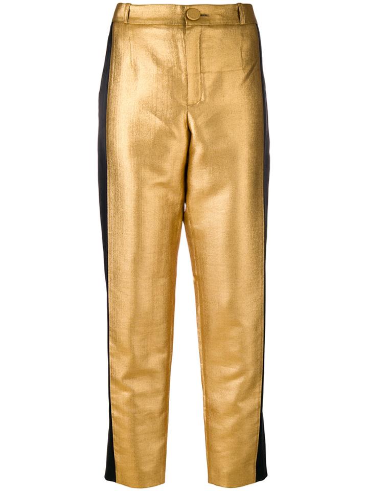 Lanvin Straight Leg Trousers - Metallic