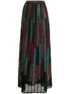 M Missoni Metallic Pleated Skirt - Black
