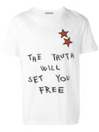 Andrea Pompilio 'the Truth' Print T-shirt, Men's, Size: 48, White, Cotton