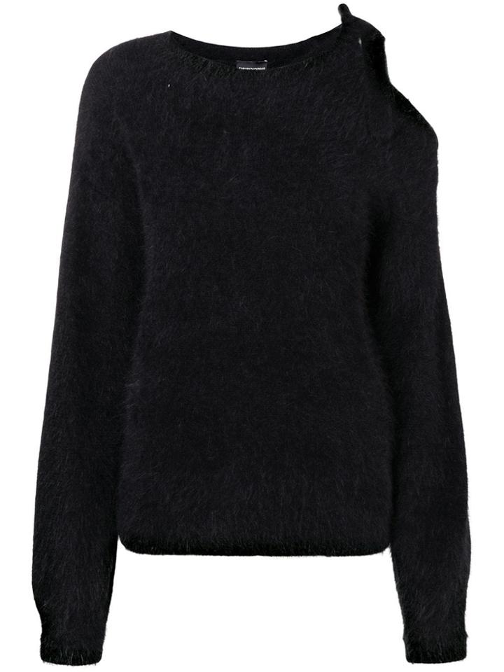 Emporio Armani Bow Knit Jumper - Black