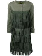 Alessandra Chamonix - Fringed Military Coat - Women - Cotton - 40, Women's, Green, Cotton