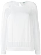 Kenzo Open Knit Panel Blouse - White