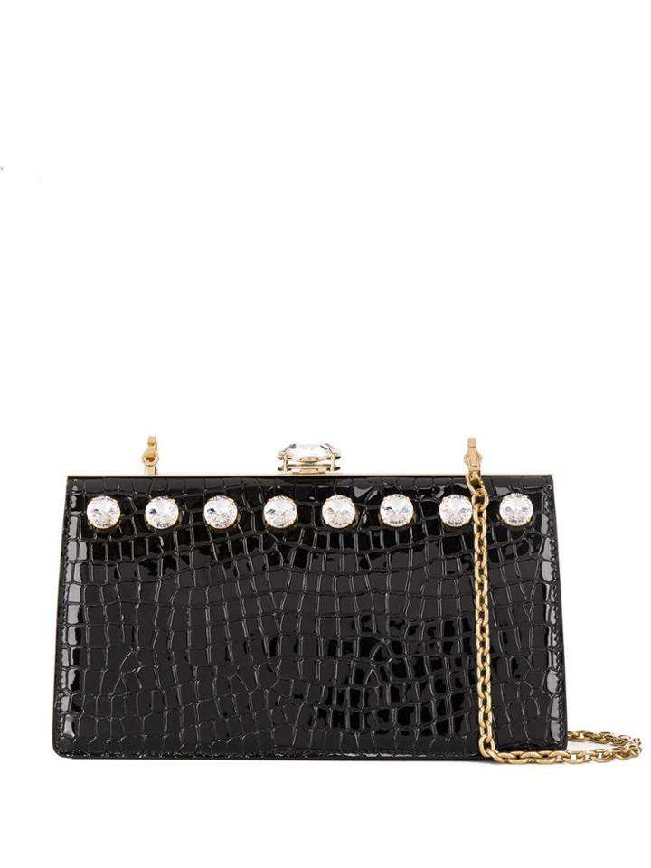 Miu Miu Solitaire Clutch Bag - Black