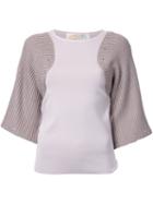 Theatre Products Wide Ribbed Sleeve Top, Women's, Brown, Polyester