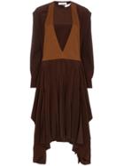 Chloé Flou Shirt Asymmetric Midi-dress - Brown