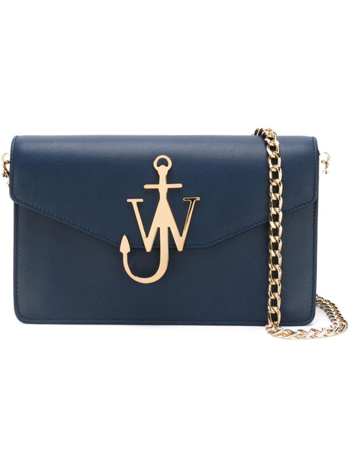 J.w.anderson Logo Plaque Shoulder Bag, Women's, Blue