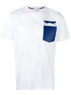 Salvatore Ferragamo T-shirt With Embroidered Pocket, Men's, Size: Large, White, Cotton
