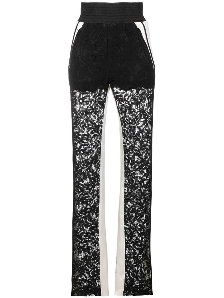 David Koma Lace Trousers - Black