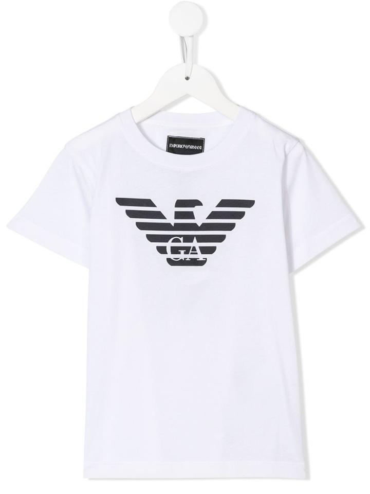 Emporio Armani Kids Logo Print T-shirt - White