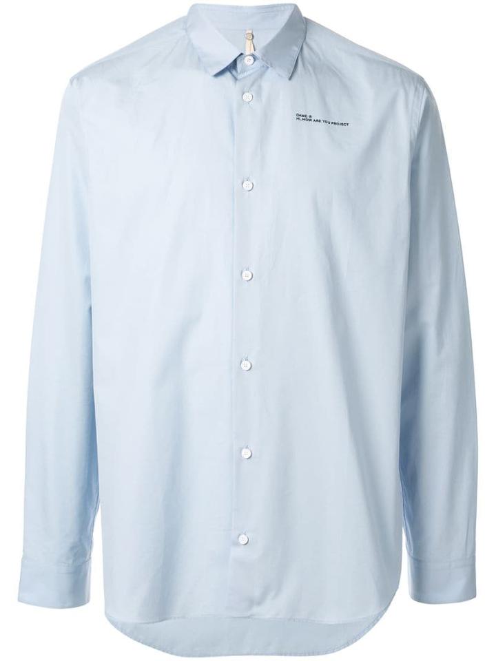 Oamc Script Print Shirt - Blue