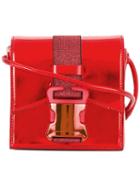 Christopher Kane Mini Bonnie Shoulder Bag, Women's, Red, Polyamide/metallic Fibre