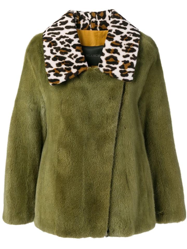 Blancha Oversized Biker Jacket - Green