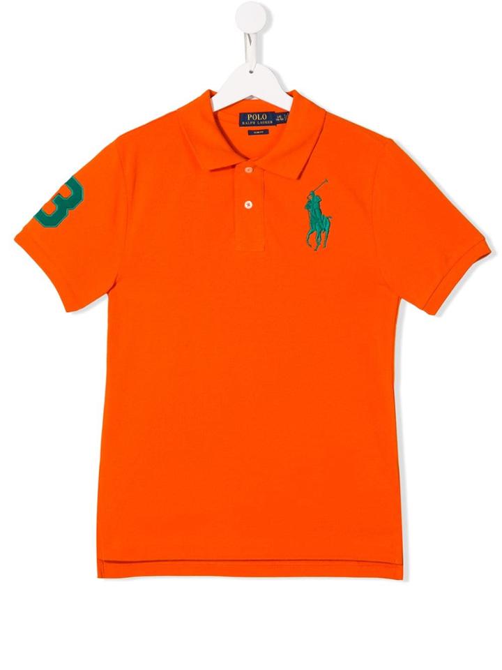 Ralph Lauren Kids Teen Embroidered Logo Polo Shirt - Orange