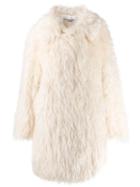Katharine Hamnett London Samantha Long Shaggy Coat - White
