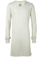 Rick Owens Long-length T-shirt, Men's, Size: Small, Grey, Viscose/silk