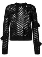 Red Valentino Perforated Knit Jumper - Black