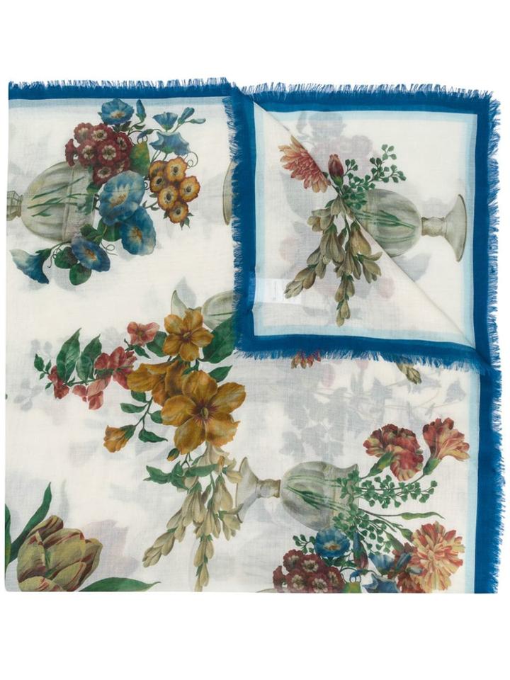 Dolce & Gabbana Floral Print Scarf - Nude & Neutrals