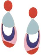 Emilio Pucci Colourblock Drop Earrings - Blue