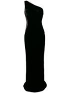 Stella Mccartney One Shoulder Sheer Dress - Black