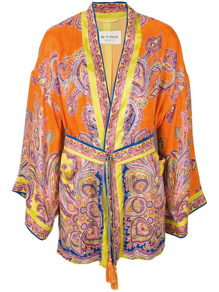 Etro Paisley Print Kimono Jacket - Multicolour