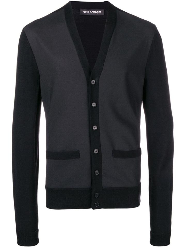 Neil Barrett V-neck Cardigan - Black