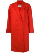 Roberto Cavalli Double Breasted Coat - Red
